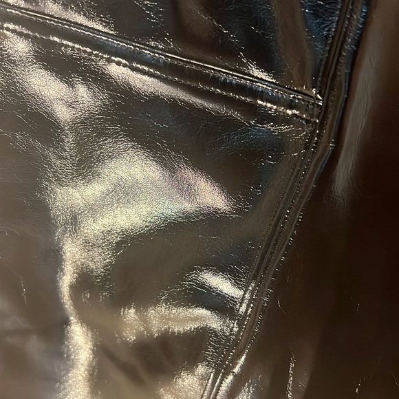 Spanx pleather NWT pants black patent 1X fits like XL - Picture 4 of 6